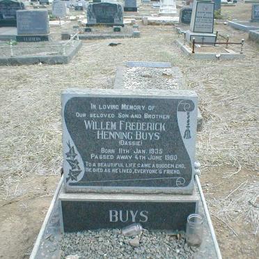 BUYS Willem Frederick Henning 1935-1960