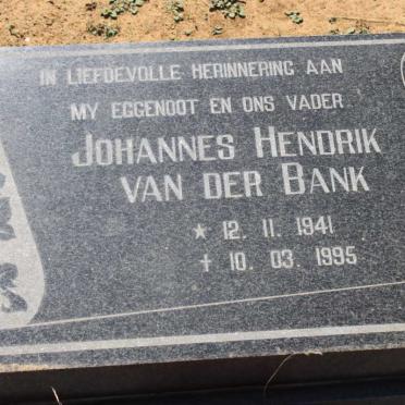 BANK Johannes Hendrik, van der 1941-1995