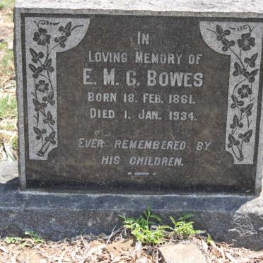 BOWES E.M.G.  1861-1934