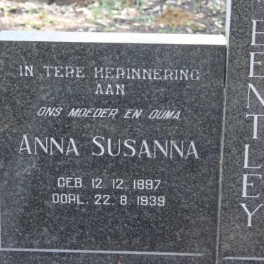 BENTLEY Anna Susanna 1897-1939