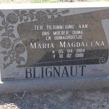 BLIGNAUT Maria Magdalena 1904-1986