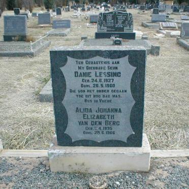 BERG Alida Johanna Elizabeth, van den 1895-1966 :: LESSING Danie 1927-1960