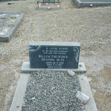 BUYS Willem Frederick Henning 1898-1967