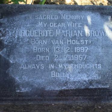 BROWN Margeurite Marian nee VAN HOLST 1897-1957