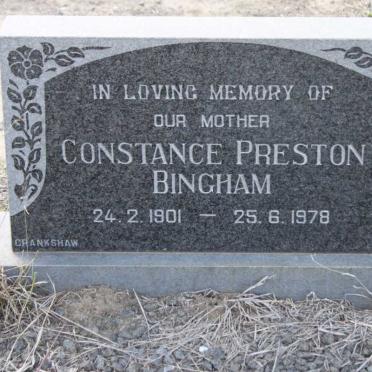 BINGHAM Constance Preston 1901-1978