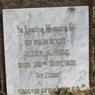 BEGG Alexr. A. -1931