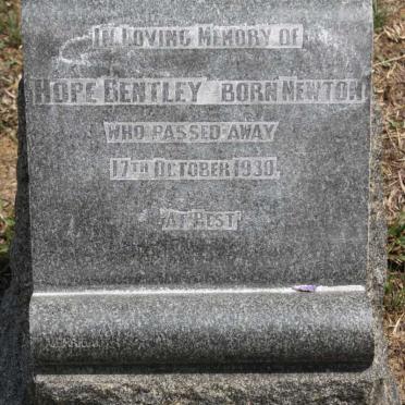 BENTLEY Hope nee NEWTON -1930