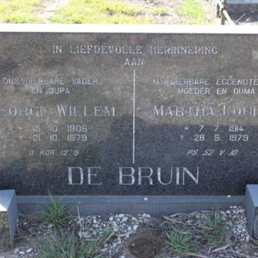 BRUIN George Willem, de 1906-1979 &amp; Martha Louisa 1914-1979