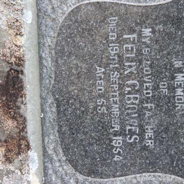 BOWES Felix G. -1954