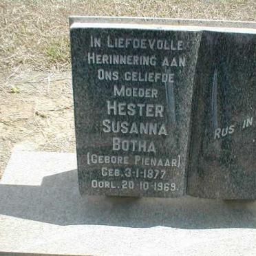 BOTHA Hester Susanna nee PIENAAR 1877-1969