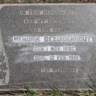 BEZUIDENHOUT Hendrik 1892-1951