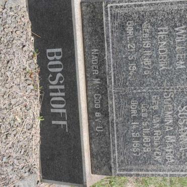 BOSHOFF Willem Hendrik 1876-194? &amp; Susanna Solmina Maria VAN ROOYEN 1879-1957