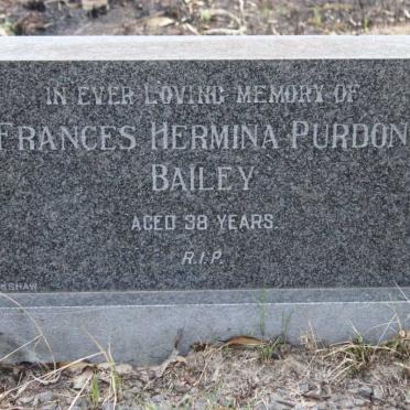 BAILEY  Frances Hermina Purdon