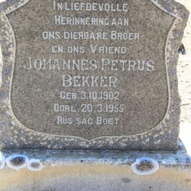 BEKKER Johannes Petrus 1902-1955