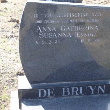 BRUYN Anna Catherina Susanna, de nee ENNIK 1934-1984