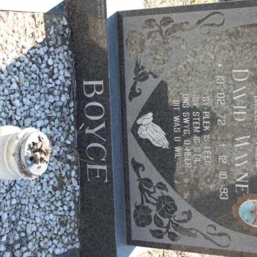 BOYCE David Wayne 1972-1993