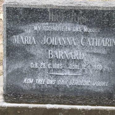 BARNARD Maria Johanna Catharina 1885-1950