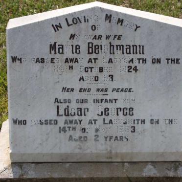 BEICHMANN Marie -1924 :: BEICHMANN Edgar George -1893