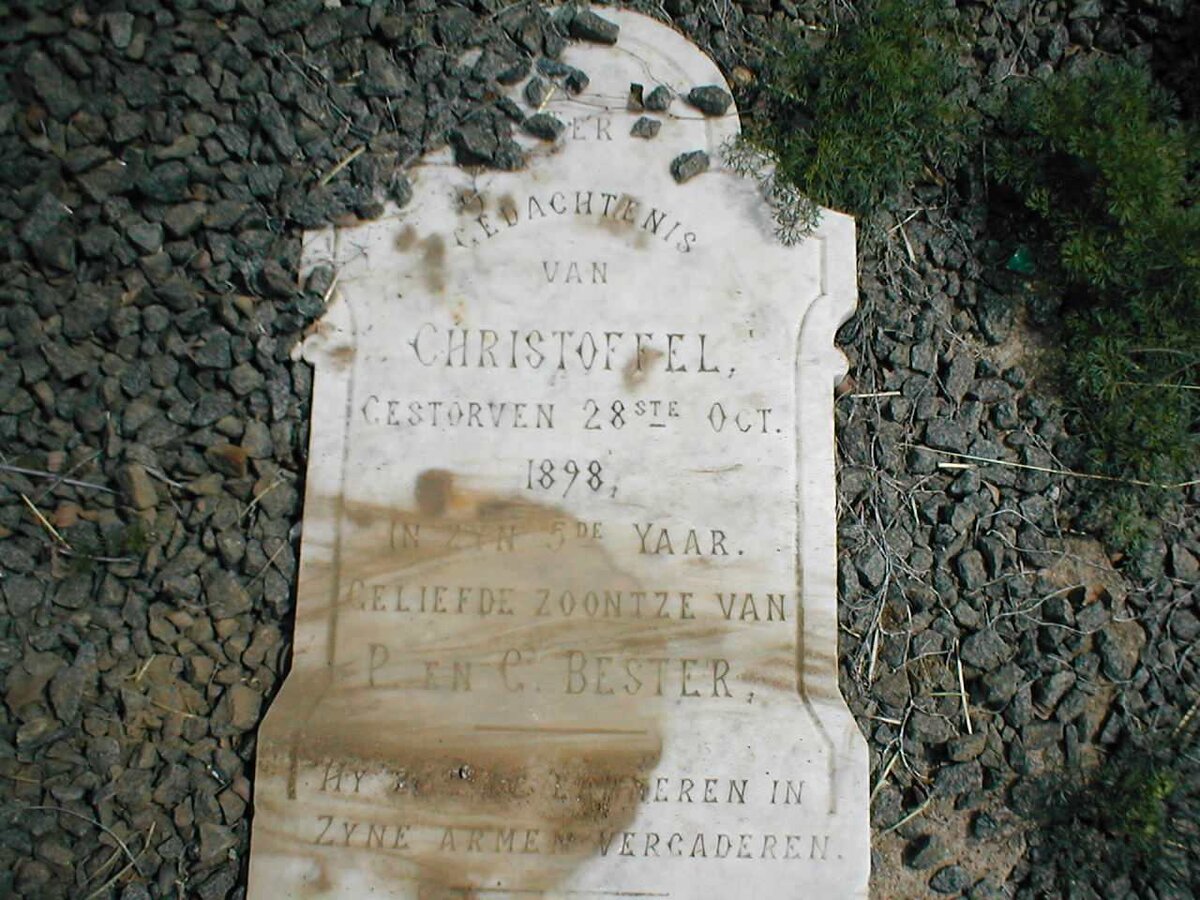 BESTER Christoffel. -1898