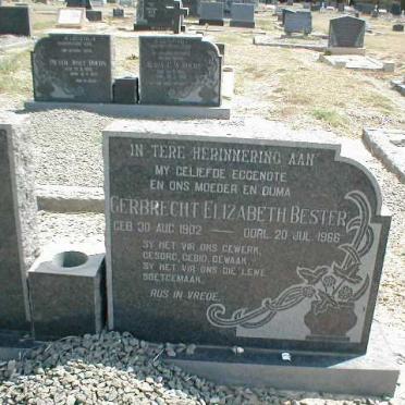 BESTER Gerbrecht Elizabeth 1902-1966