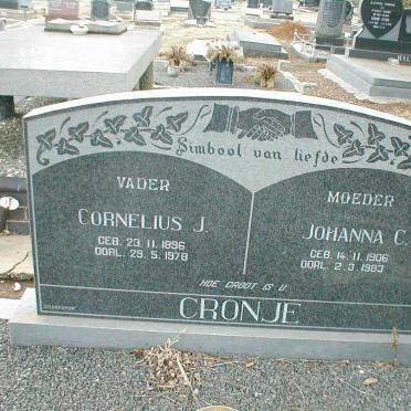 CRONJE Cornelius J. 1896-1978 &amp; Johanna C. 1906-1983