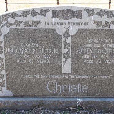 CHRISTIE David George -1957 &amp; Ada Maria -1954