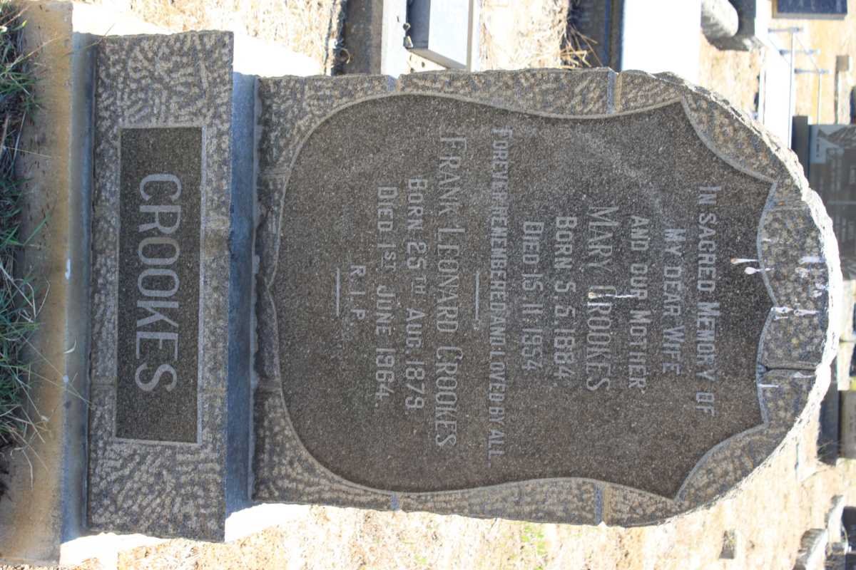 CROOKES Frank Leonard  1879-1964 &amp; Mary 1884-1954