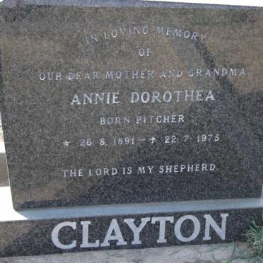 CLAYTON Annie Dorothea nee PITCHER 1891-1975