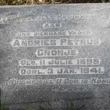 CRONJE Andries Petrus 1895-1941