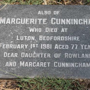 CUNNINGHAM Marguerite -1981