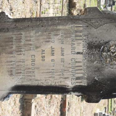 CROOKES Leonard 1847-1915 &amp; Sarah 1855-1919