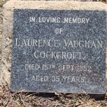 COCKCROFT Laurence Vaughan -1952