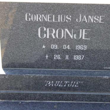 CRONJE Cornelius Janse 1969-1987