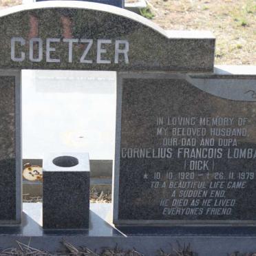 COETZER Cornelius Francois Lombard 1920-1979