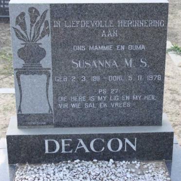 DEACON Susanna M.S. 1911-1978