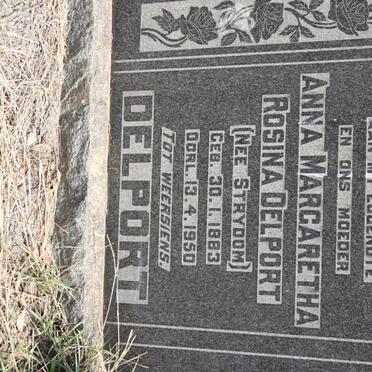 DELPORT Wentsel C. 1884-1961 &amp; Anna Margaretha Rosina STRYDOM 1883-1950