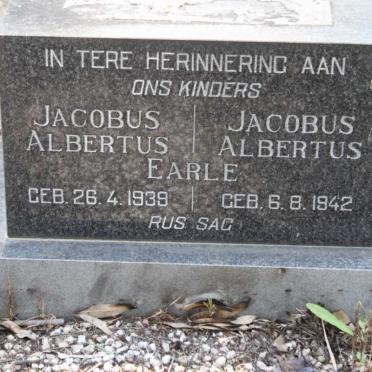 EARLE Jacobus Albertus -1939 :: EARLE Jacobus Albertus -1942