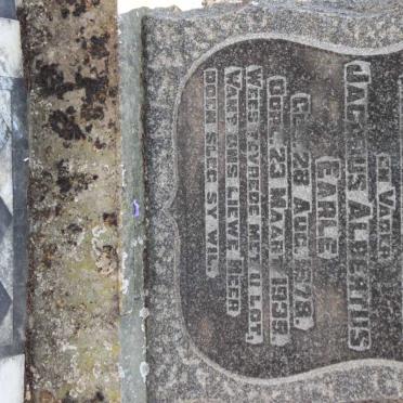 EARLE Jacobus Albertus 1878-1939