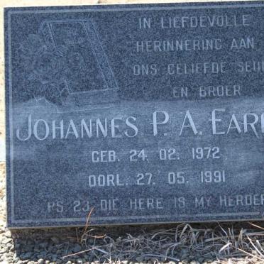 EARLE Johannes P.A. 1972-1991