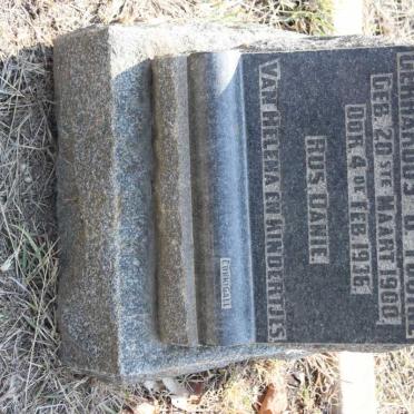 FOURIE Gerhardus D. 1900-1936