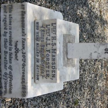 FORSTER J.L. -1899 :: MARSDEN H.S. -1899