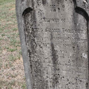 FORSYTH James Grant -1904