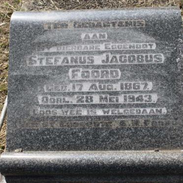 FOORD Stefanus Jacobus 1867-1943