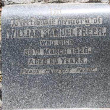 FREER William Samuel  -1920