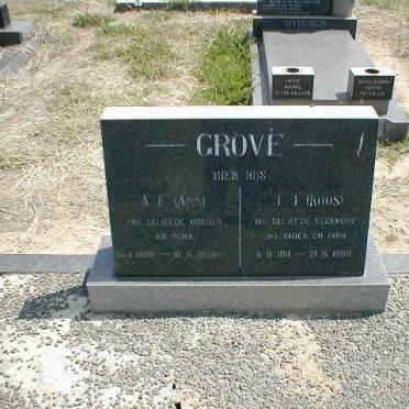 GROVÉ J.J. 1911-1968 &amp; A.E. 1908-1969