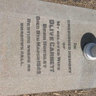 GARNETT Olive nee HORSLEY -1949