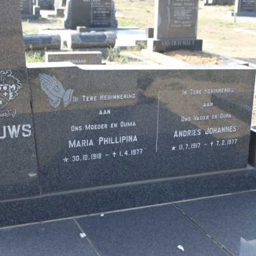 GOUWS Andries Johannes 1917-1977 &amp; Maria Phillipina 1918-1977