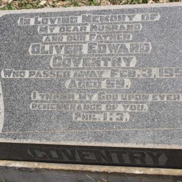 GOVENTRY Oliver Edward -1950