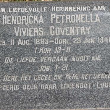 GOVENTRY Hendricka Petronella Viviers 1889-1946