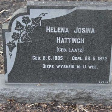HATTINGH Helena Josina nee LAATZ 1885-1972